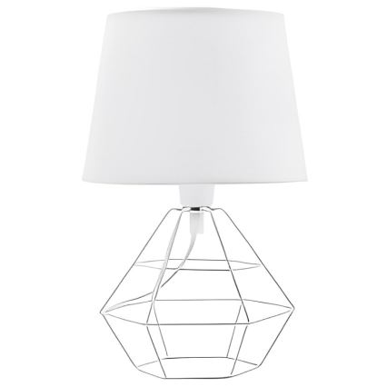 Nadomestni senčnik za namizno svetilko DIAMOND E27 17x20 cm bela