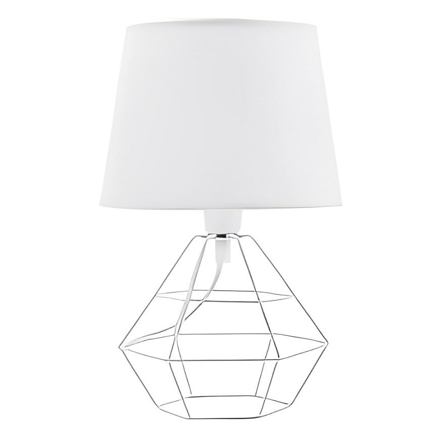Nadomestni senčnik za namizno svetilko DIAMOND E27 17x20 cm bela
