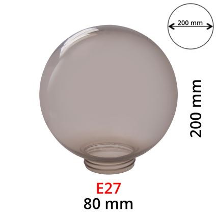 Nadomestni zadimljeni senčnik za stenska svetila E27 pr. 20 cm