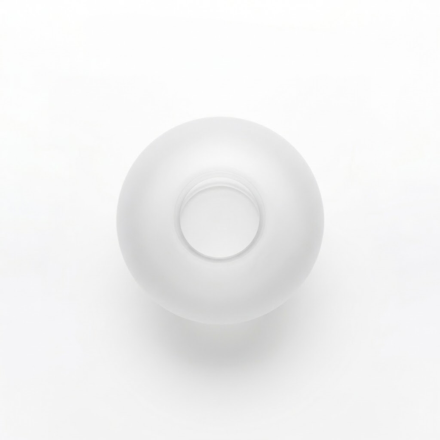 Nadomestno matno belo steklo za lestenec E27, premer 15 cm