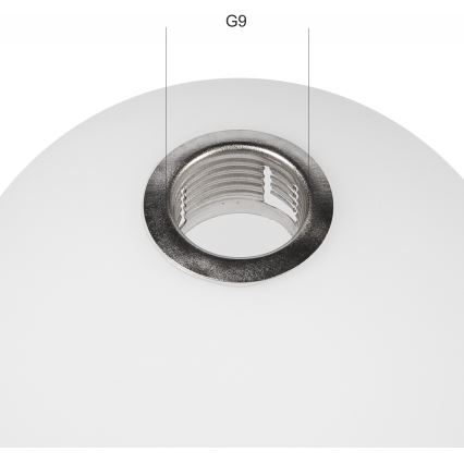Nadomestno steklo za lestenec ASTRO G9 pr. 10 cm