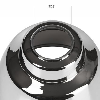 Nadomestno steklo za lestenec MARIO E27 pr. 16 cm sijajni krom