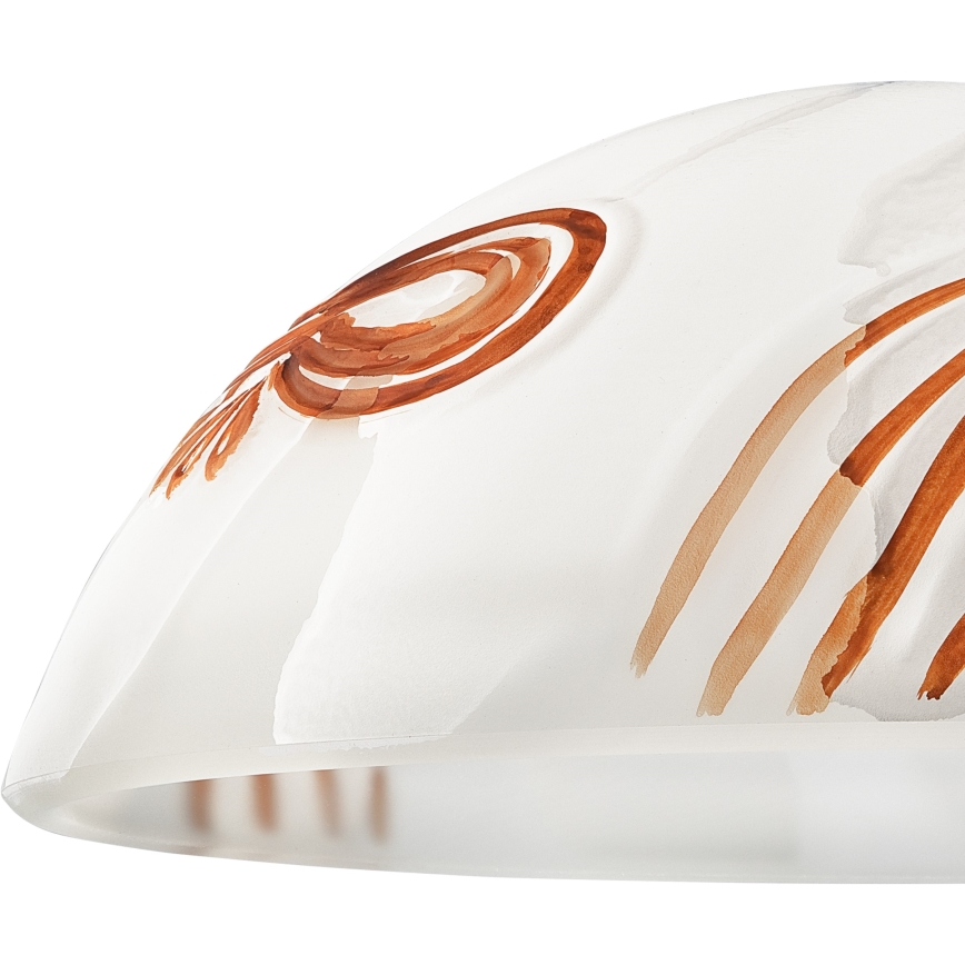 Nadomestno steklo za lestenec SFERA E27 120x300 mm bela/oranžna