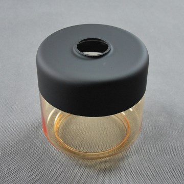 Nadomestno steklo za lestenec AMBER E27, premer 14 cm, črno/zadimljeno bež