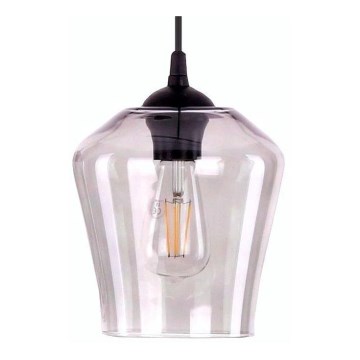 Nadomestno steklo za lestenec AMSTERDAM E27, premer 19 cm, dimno rožnato