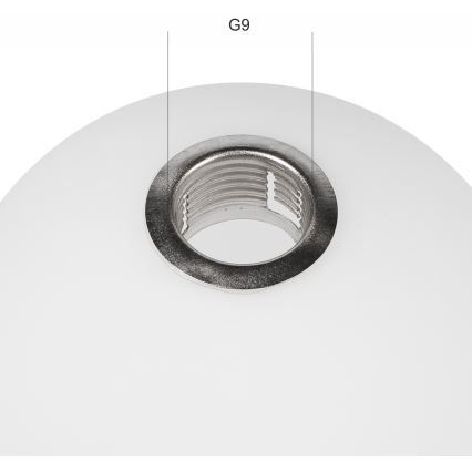 Nadomestno steklo za lestenec ASTRO, ANTONIO G9, premer 12 cm