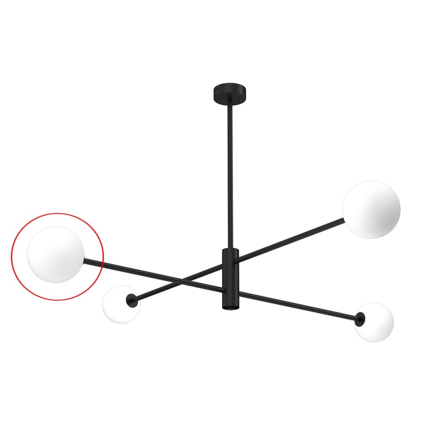 Nadomestno steklo za lestenec DORI G9 pr. 10 cm bela
