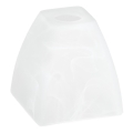 Nadomestno steklo za lestenec E14 10x13 cm bela