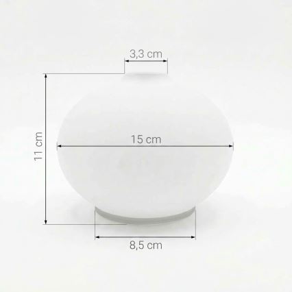 Nadomestno steklo za lestenec E14 pr. 15 cm bela