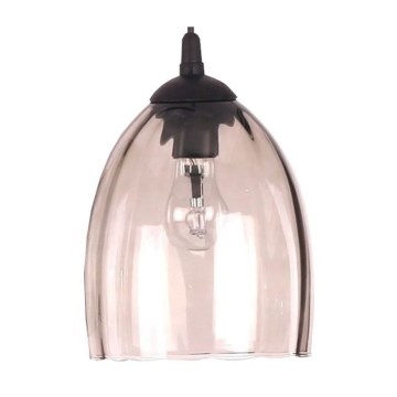 Nadomestno steklo za lestenec E27, premer 17 cm, dimno bež