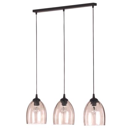 Nadomestno steklo za lestenec E27, premer 17 cm, dimno bež