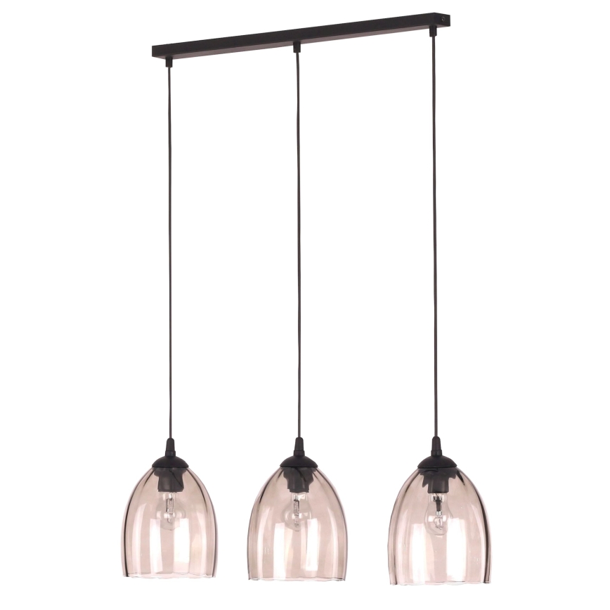 Nadomestno steklo za lestenec E27, premer 17 cm, dimno bež