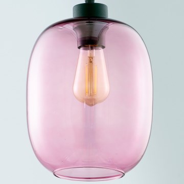 Nadomestno steklo za lestenec ELIO E27, premera 20 cm, dimno rožnato