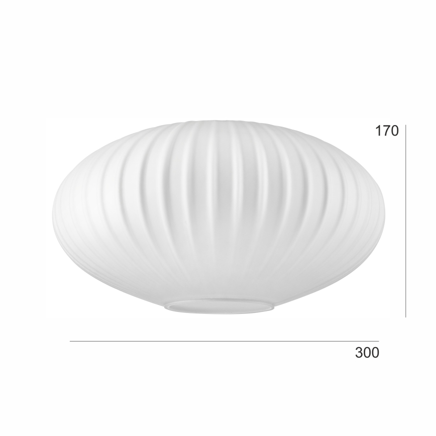 Nadomestno steklo za lestenec HARMA E27 17x30 cm bela