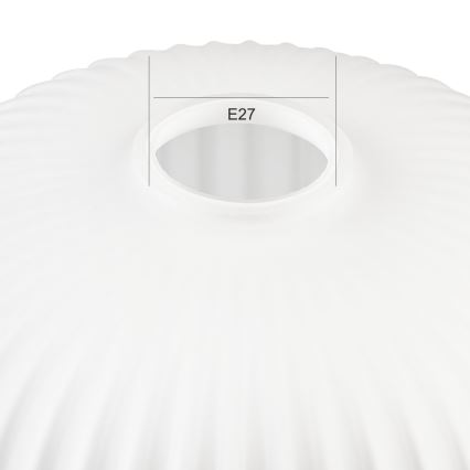 Nadomestno steklo za lestenec HARMA E27 18x20 cm bela