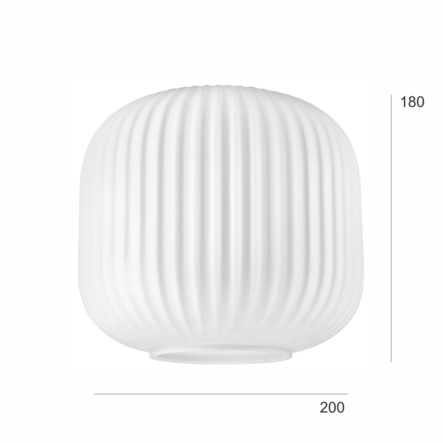 Nadomestno steklo za lestenec HARMA E27 18x20 cm bela