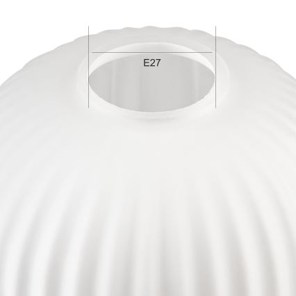 Nadomestno steklo za lestenec HARMA E27 21x14 cm bela