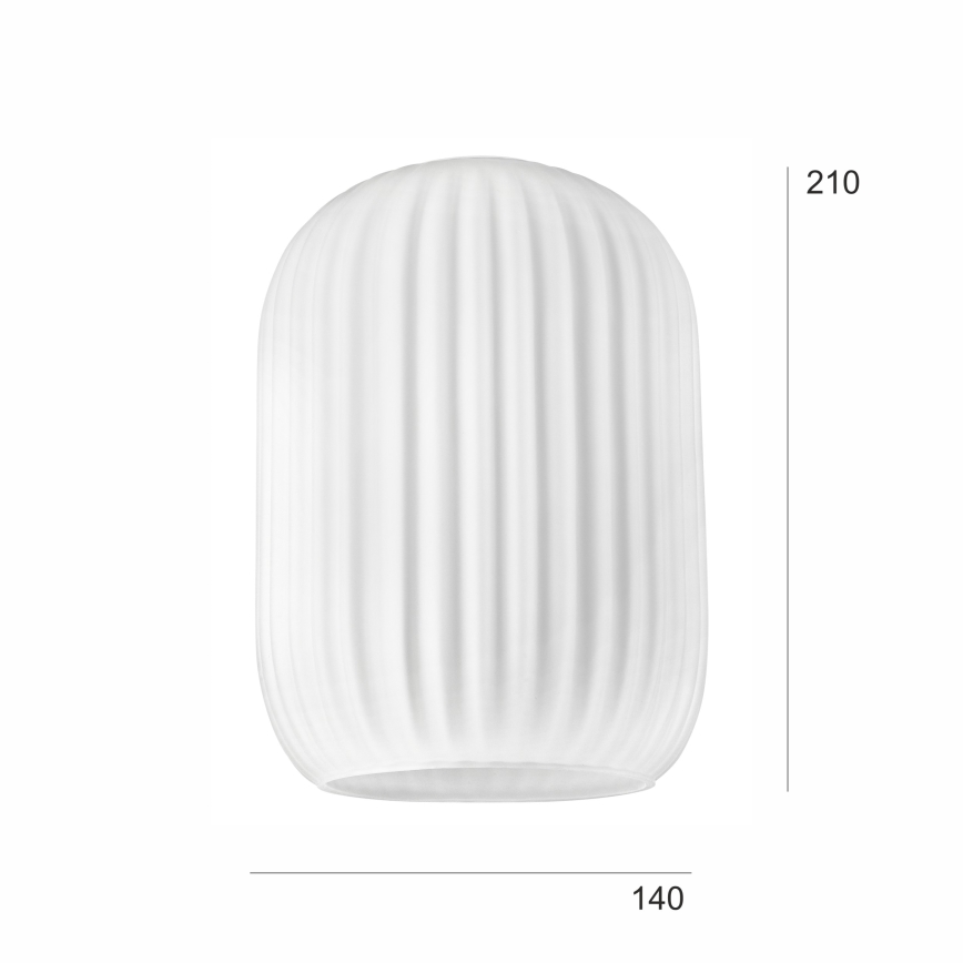 Nadomestno steklo za lestenec HARMA E27 21x14 cm bela