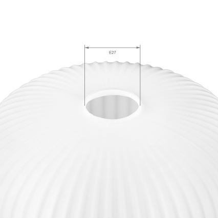 Nadomestno steklo za lestenec HARMA E27 23x25 cm, belo