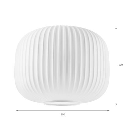 Nadomestno steklo za lestenec HARMA E27 23x25 cm, belo
