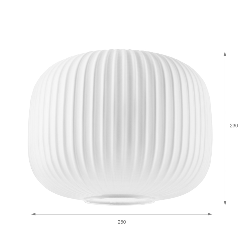 Nadomestno steklo za lestenec HARMA E27 23x25 cm, belo