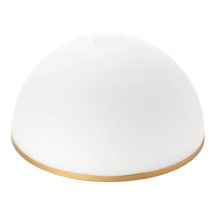 Nadomestno steklo za lestenec in talno svetilko OLD LAMP E27 pr. 30 cm bela/zlata