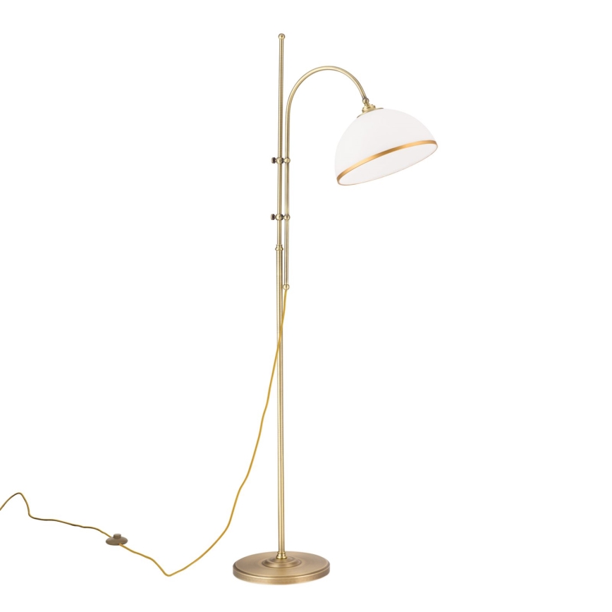 Nadomestno steklo za lestenec in talno svetilko OLD LAMP E27 pr. 30 cm bela/zlata