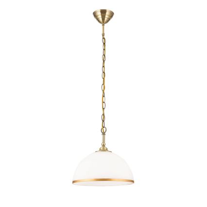 Nadomestno steklo za lestenec in talno svetilko OLD LAMP E27 pr. 30 cm bela/zlata