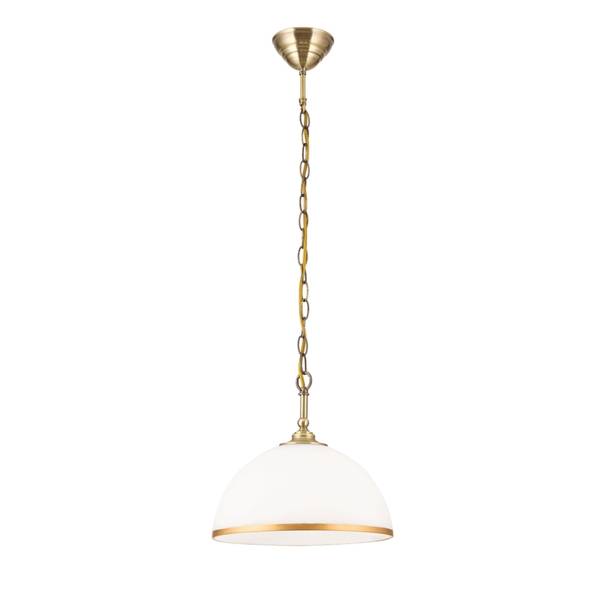 Nadomestno steklo za lestenec in talno svetilko OLD LAMP E27 pr. 30 cm bela/zlata