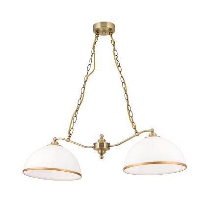 Nadomestno steklo za lestenec in talno svetilko OLD LAMP E27 pr. 30 cm bela/zlata