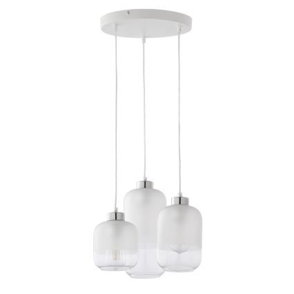 Nadomestno steklo za lestenec MARCO E27, premer 14 cm, prozorno/belo