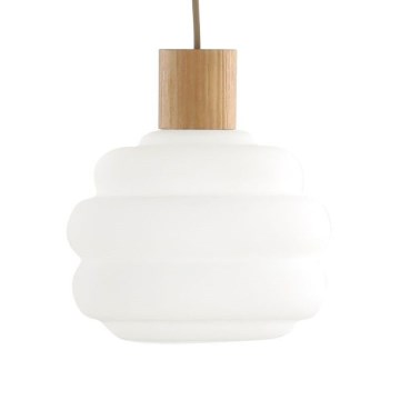 Nadomestno steklo za lestenec MELIA E27, premera 20 cm, belo