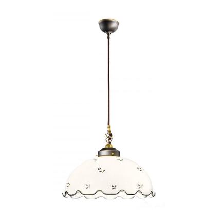 Nadomestno steklo za lestenec NONNA E27 pr. 36 cm bela/zelena