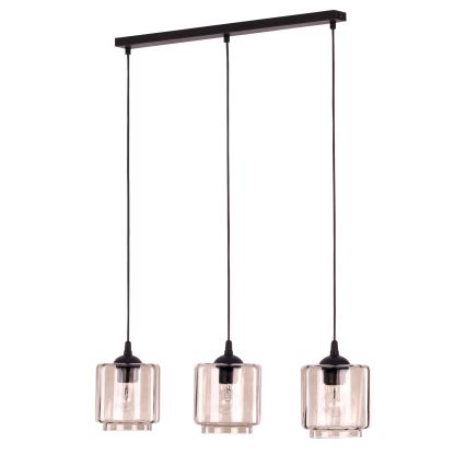 Nadomestno steklo za lestenec POBO E27, premer 15 cm, dimno-bež