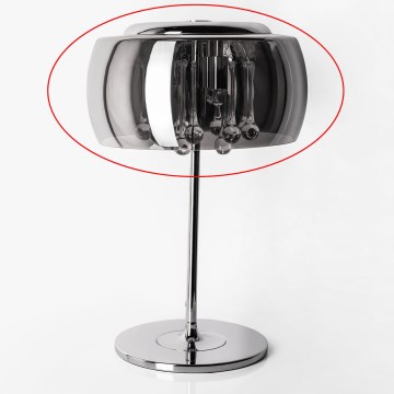 Nadomestno steklo za namizno svetilko G9, premer 28 cm, dimno sivo