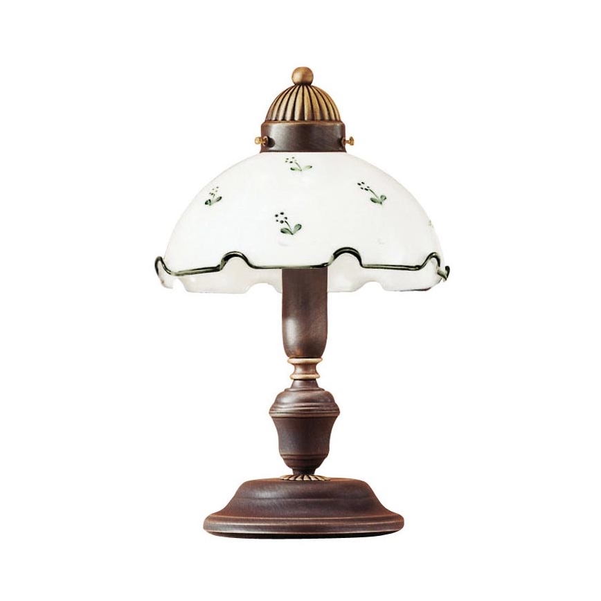 Nadomestno univerzalno steklo NONNA E27, premera 20 cm, belo/zelena