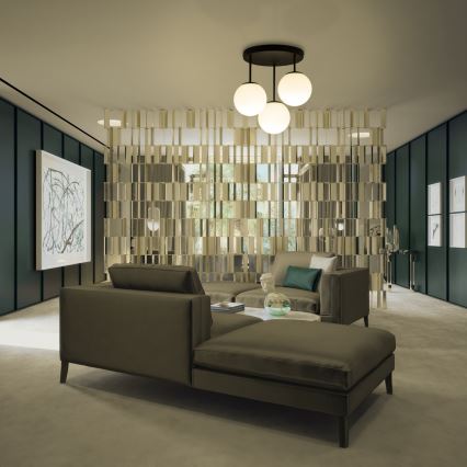 Nadometna stropna svetilka MOONLIGHT 3xE27/15W/230V črna