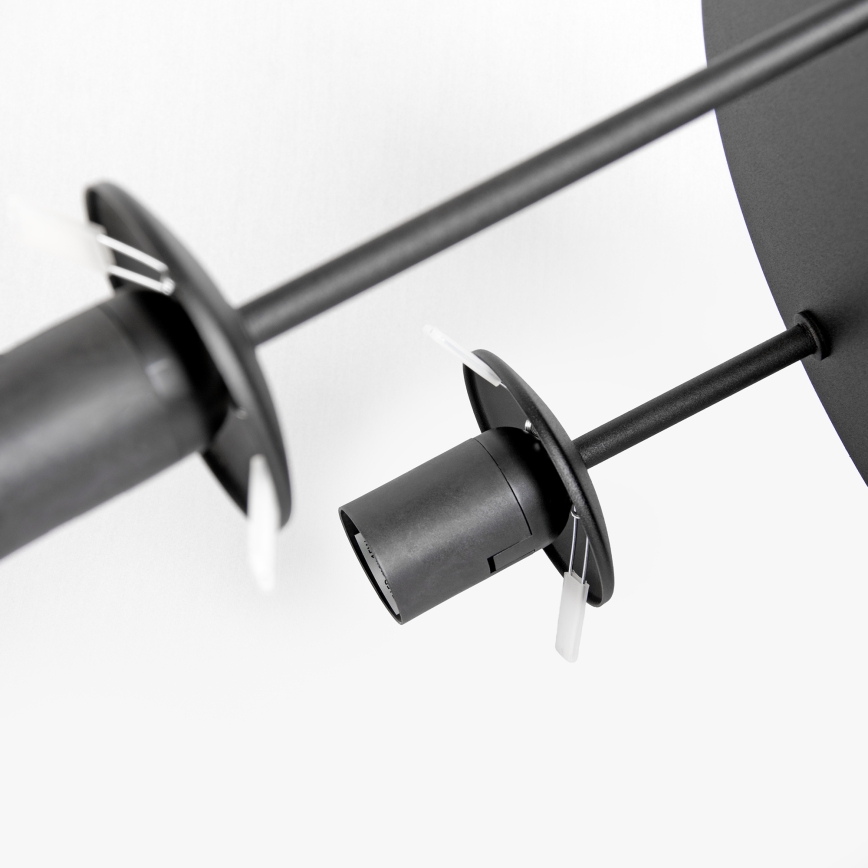 Nadometna stropna svetilka MOONLIGHT 3xE27/15W/230V črna