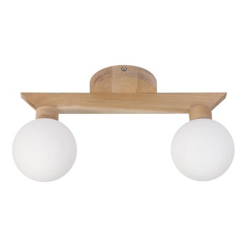 Nadometni lestenec ANTONIO 2xG9/5W/230V hrast/bela