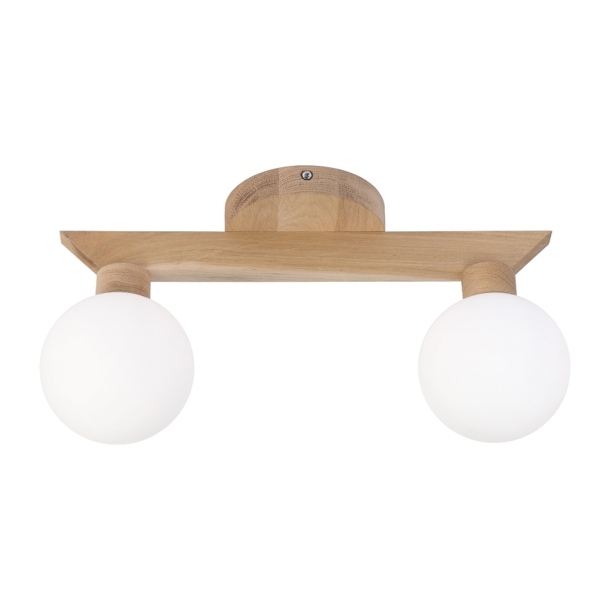 Nadometni lestenec ANTONIO 2xG9/5W/230V hrast/bela