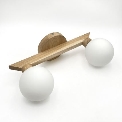 Nadometni lestenec ANTONIO 2xG9/5W/230V hrast/bela