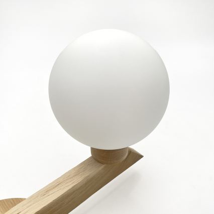 Nadometni lestenec ANTONIO 2xG9/5W/230V hrast/bela