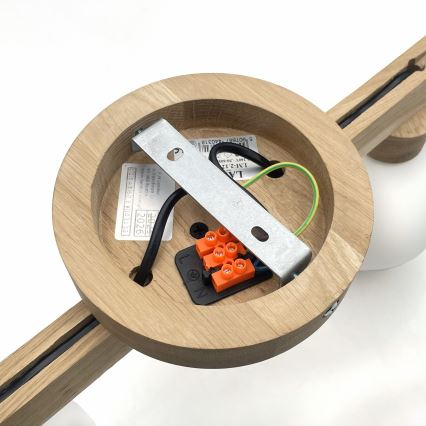 Nadometni lestenec ANTONIO 2xG9/5W/230V hrast/bela