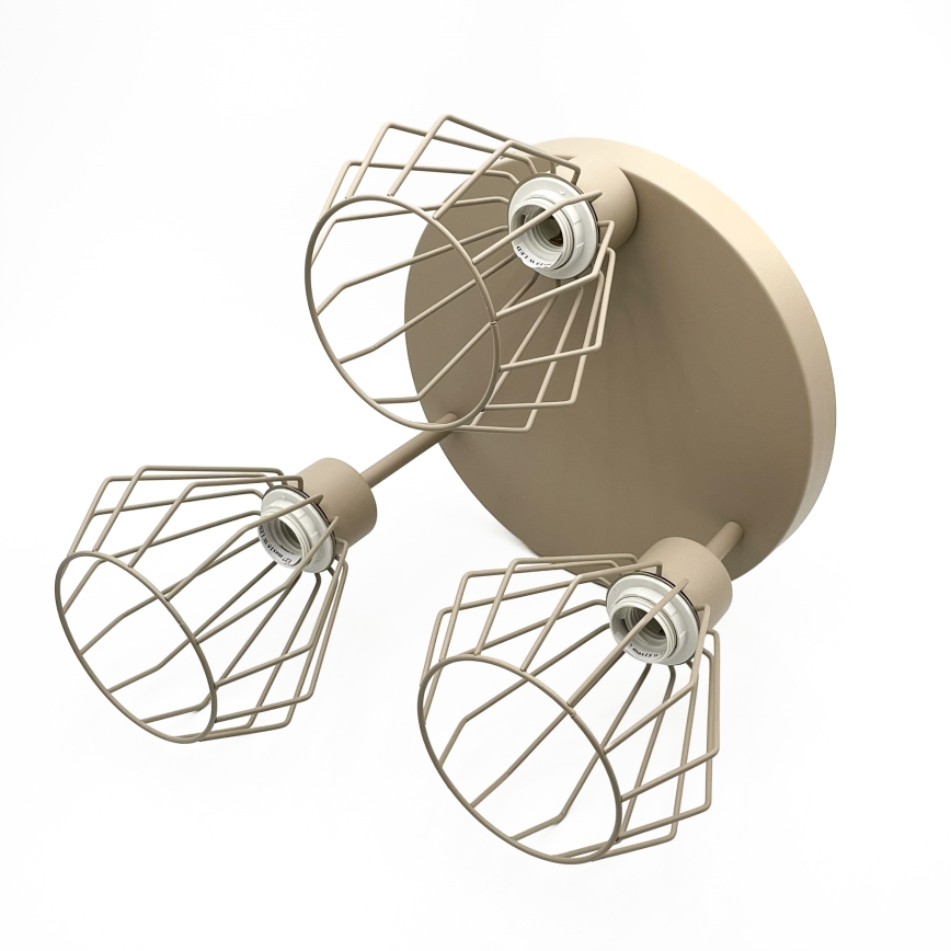 Nadometni lestenec AUDREY 3xE27/15W/230V, bež