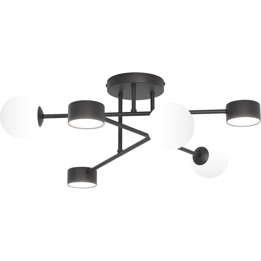 Nadometni lestenec HOLON 3xG9/8W/230V + 3xGX53/12W črna