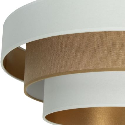 Nadometni lestenec WENTA 1xE27/60W/230V, premer 50 cm, bela/rjava