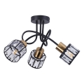 Nadometni lestenec ZAHARA 3xE27/10W/230V črna