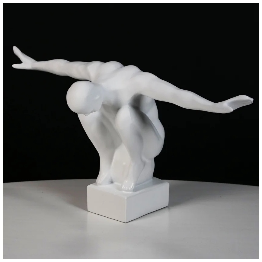 Namizna dekoracija 19,5x16x38,5 cm smola/bela