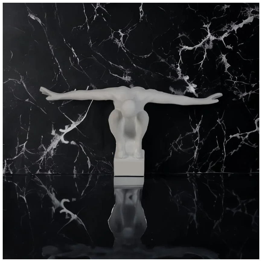 Namizna dekoracija 19,5x16x38,5 cm smola/bela