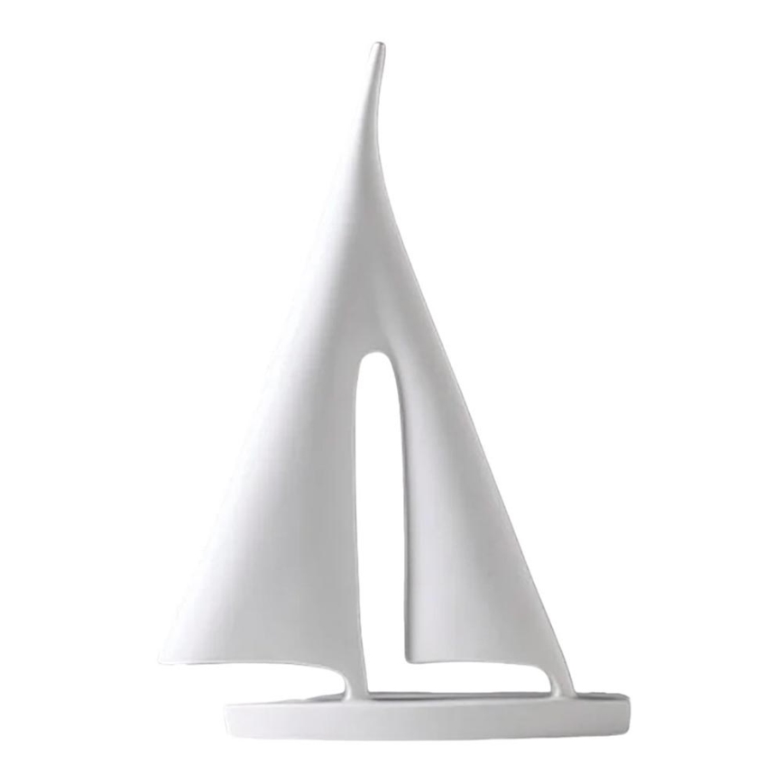 Namizna dekoracija 21 cm smola/bela